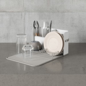 Escorredor de Louça Plástico Sling Umbra Branco Cinza