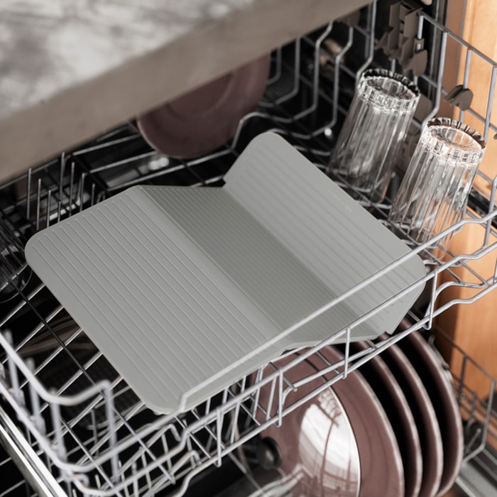 Escorredor de Louça Plástico Sling Umbra Branco Cinza - Madel Home