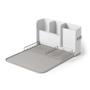 Escorredor de Louça Plástico Sling Umbra Branco Cinza