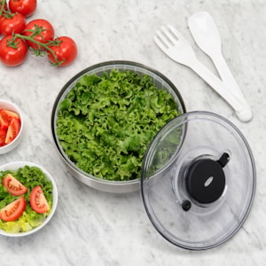 Escorredor Lava e Seca de Salada em Inox Prata Oxo