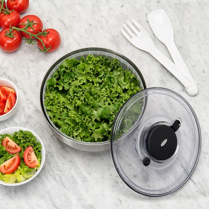 Escorredor Lava e Seca de Salada em Inox Prata Oxo - Madel Home