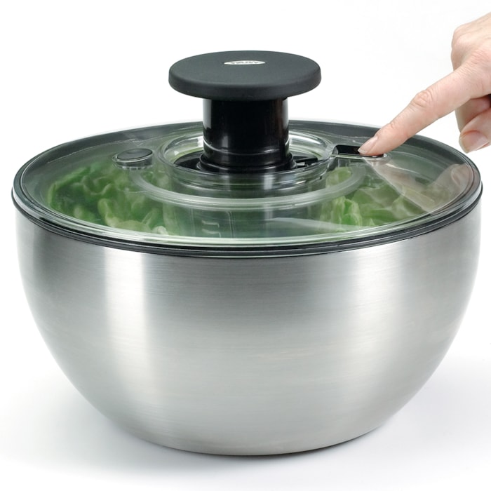 Escorredor Lava e Seca de Salada em Inox Prata Oxo - Madel Home