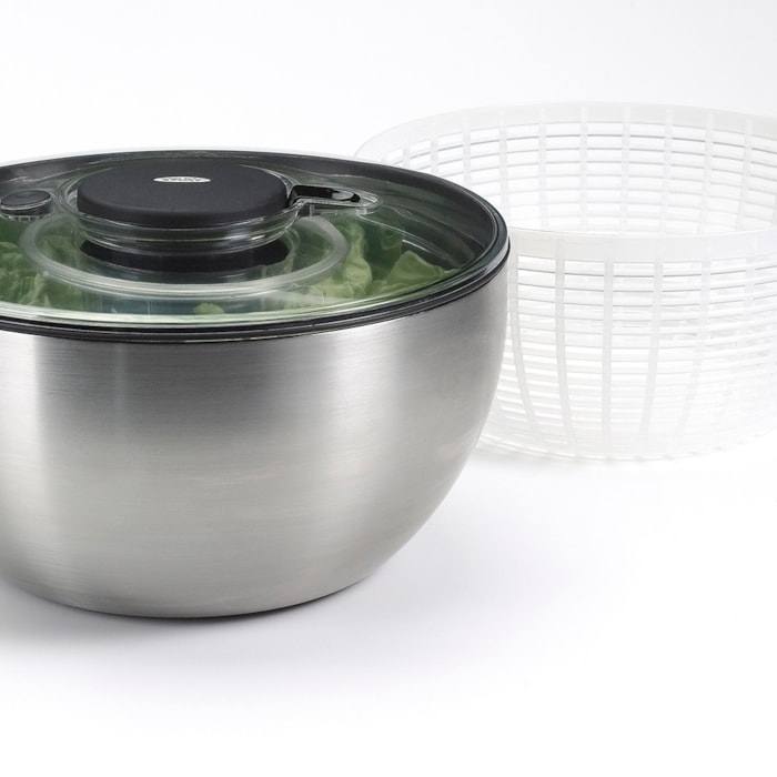 Escorredor Lava e Seca de Salada em Inox Prata Oxo - Madel Home