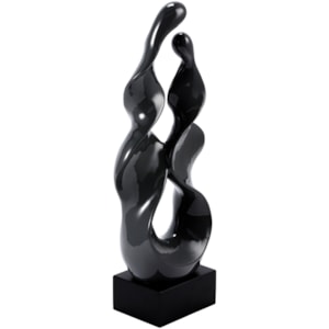Escultura de Cerâmica Contemporânea União Grafite - 67cm