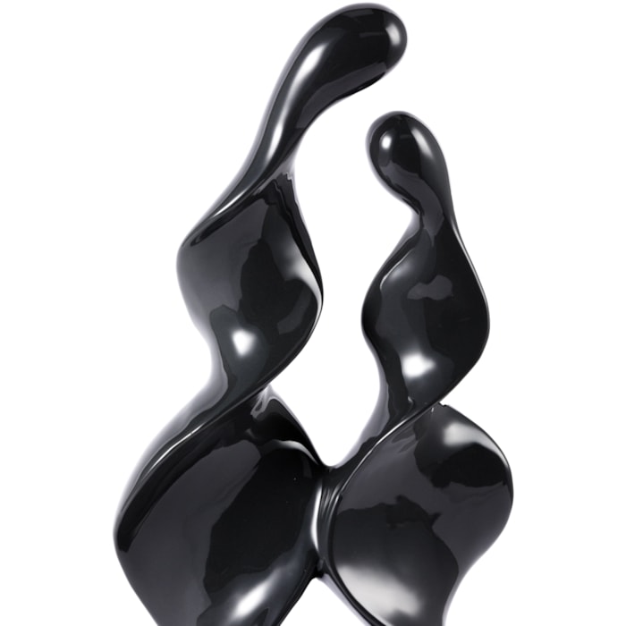 Escultura de Cerâmica Contemporânea União Grafite - 67cm - Madel Home