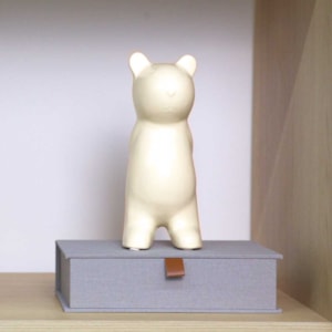 Escultura de Cerâmica Urso Bege - 23cm
