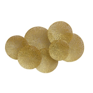 Escultura de Parede Metal Brisa Dourado - 107cm