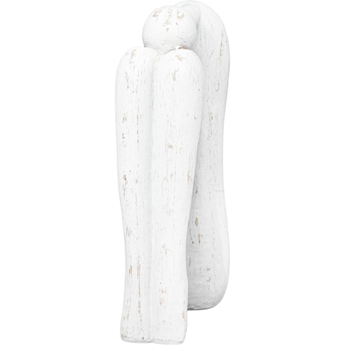 Escultura de Polirresina Figura Pensativa Off White - 20cm - Madel Home