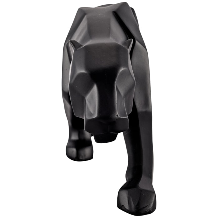 Escultura de Polirresina Leopardo Preto - 45cm - Madel Home