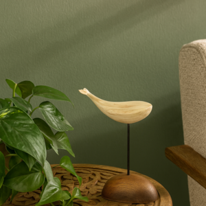 Escultura de Resina Baleia Creme - 33cm