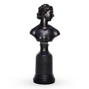 Escultura de Resina Busto Indi Preto - 44cm