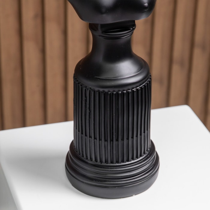 Escultura de Resina Busto Indi Preto - 44cm - Madel Home