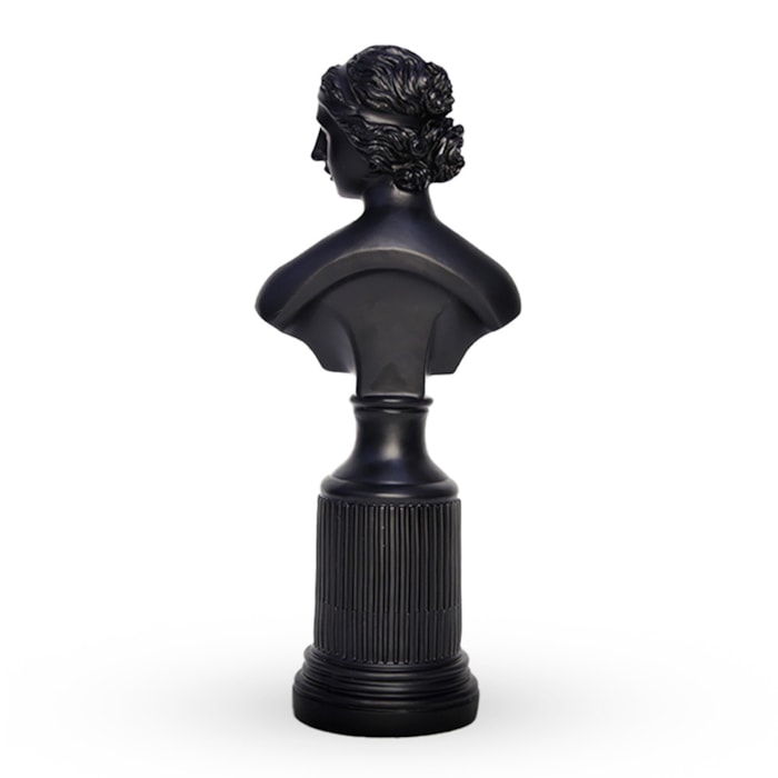 Escultura de Resina Busto Indi Preto - 44cm - Madel Home