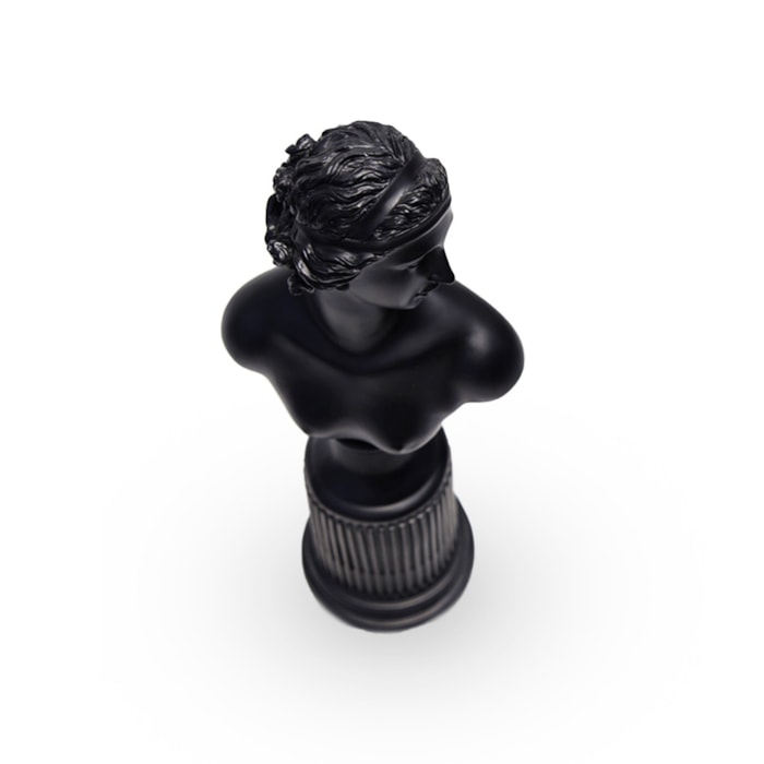 Escultura de Resina Busto Indi Preto - 44cm - Madel Home