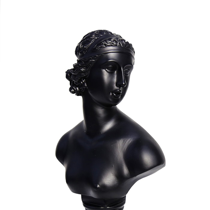 Escultura de Resina Busto Indi Preto - 44cm - Madel Home
