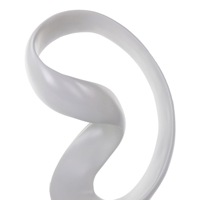 Escultura de Resina Curvas Cinza Claro - 45cm - Madel Home