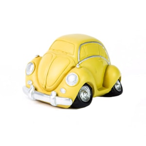 Escultura de Resina Fusca Retrô Amarelo - 16cm