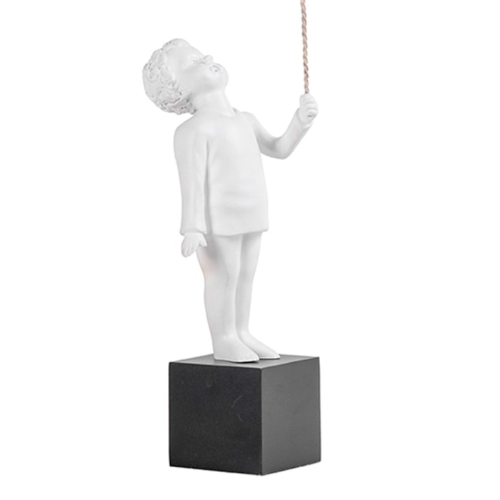 Escultura de Resina Joe Pequena Branco - 50cm - Madel Home