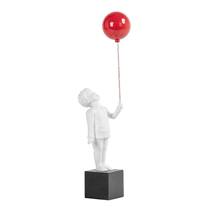Escultura de Resina Joe Pequena Branco - 50cm - Madel Home