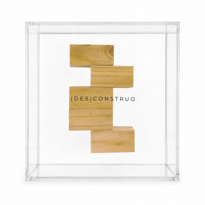 Escultura Decorativa DesContruo em Acrílico Kalina Juzwiak - Madel Home