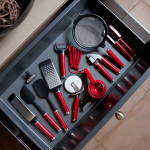 Espátula Clássica em Silicone Preto e Vermelho KitchenAid - 30cm