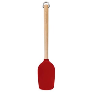 Espátula Colher em Silicone com Cabo Bambu Vermelho KitchenAid - 30cm