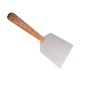 Espátula para Churrasco em Inox com Cabo Madeira Teca Craft Wolff - 30cm