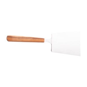 Espátula para Churrasco em Inox com Cabo Madeira Teca Craft Wolff - 34cm