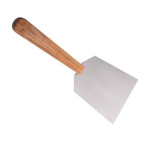 Espátula para Churrasco em Inox com Cabo Madeira Teca Craft Wolff - 34cm