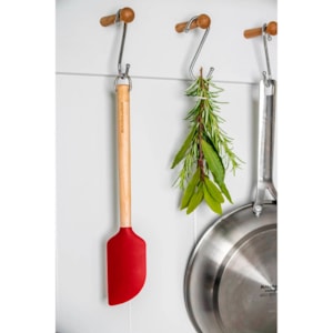 Espátula Raspadora em Silicone com Cabo Madeira Vermelho KitchenAid - 30cm