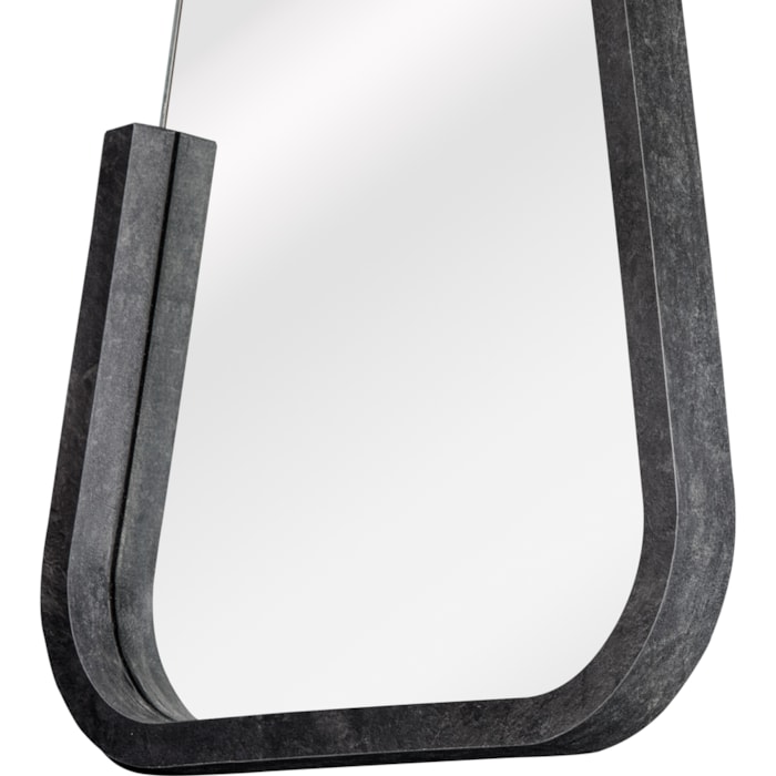 Espelho com Estrutura em MDF Preto Aurora - 100cm - Madel Home