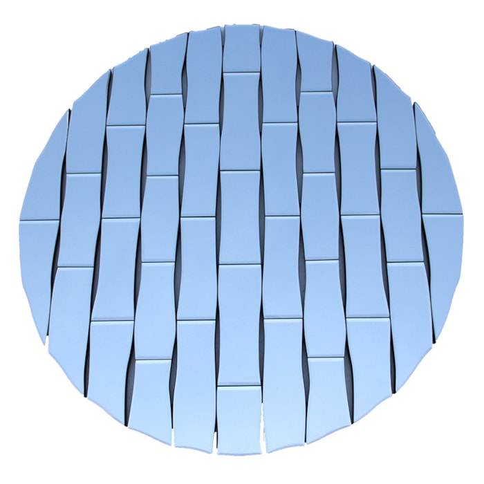 Espelho Decorativo Circular com Efeito Trama - 80cm - Madel Home