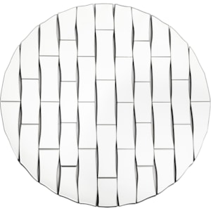 Espelho Decorativo Circular com Efeito Trama - 80cm