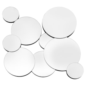 Espelho Decorativo Círculos Sobrepostos - 80cm