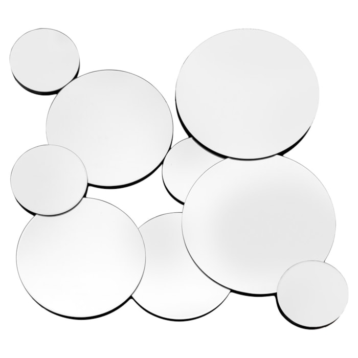 Espelho Decorativo Círculos Sobrepostos - 80cm - Madel Home