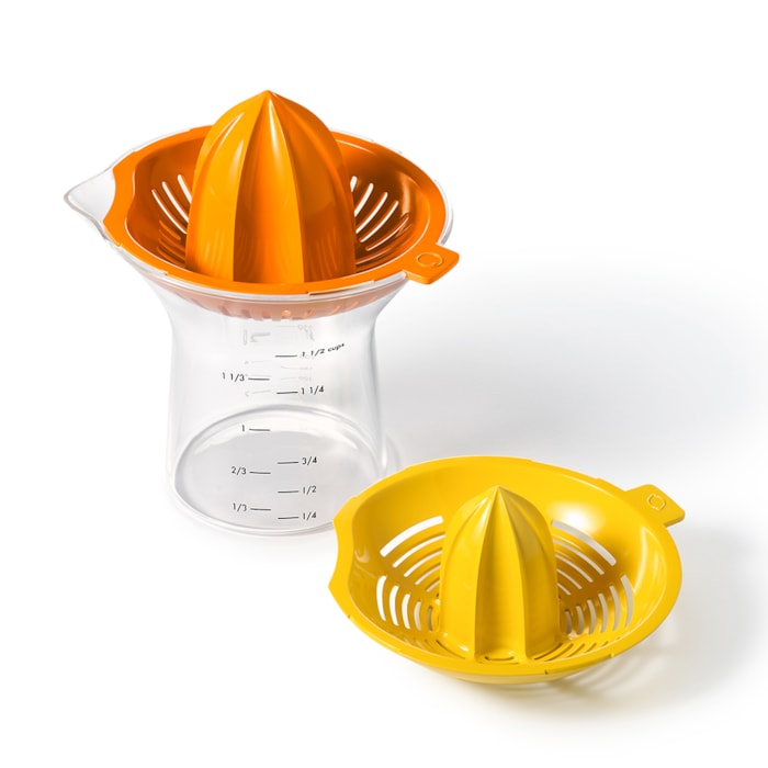 Espremedor de Laranja 2 em 1 em Plástico Transparente Oxo - 21cm - Madel Home