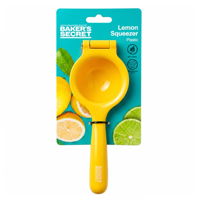 Espremedor de Limão Laranja em ABS Amarelo Baker's Secret - 22cm - Madel Home