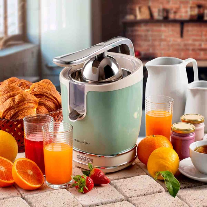 Espremedor Frutas 60W Alavanca 2 Cones Verde Ariete - 220V - Madel Home