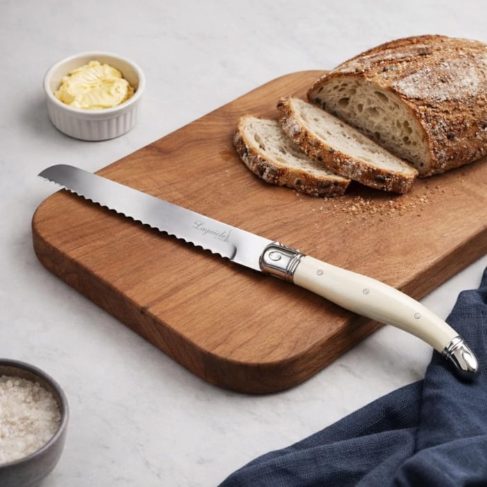 Faca de Pão em Inox Branco Laguiole La Tour - 35,5cm - Madel Home
