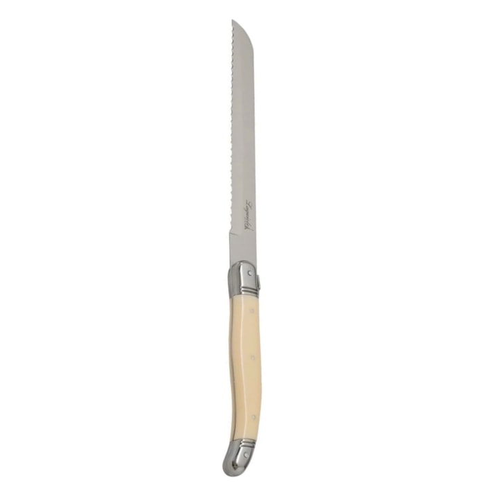 Faca de Pão em Inox Branco Laguiole La Tour - 35,5cm - Madel Home