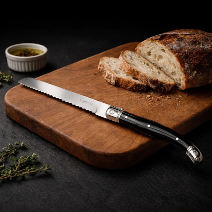 Faca de Pão em Inox Preto Laguiole La Tour - 35,5cm - Madel Home