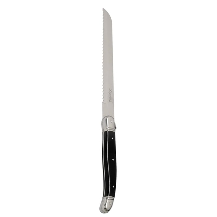 Faca de Pão em Inox Preto Laguiole La Tour - 35,5cm - Madel Home