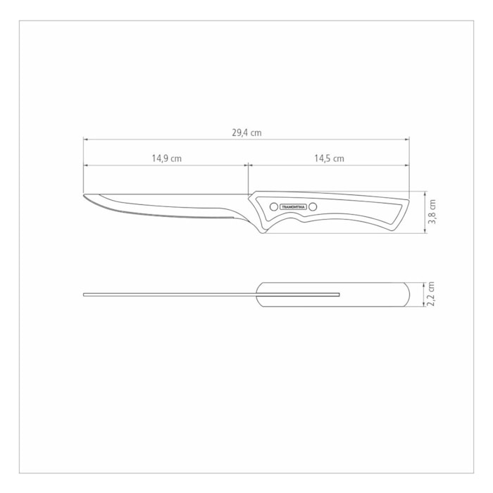 Faca Desossa Inox 6