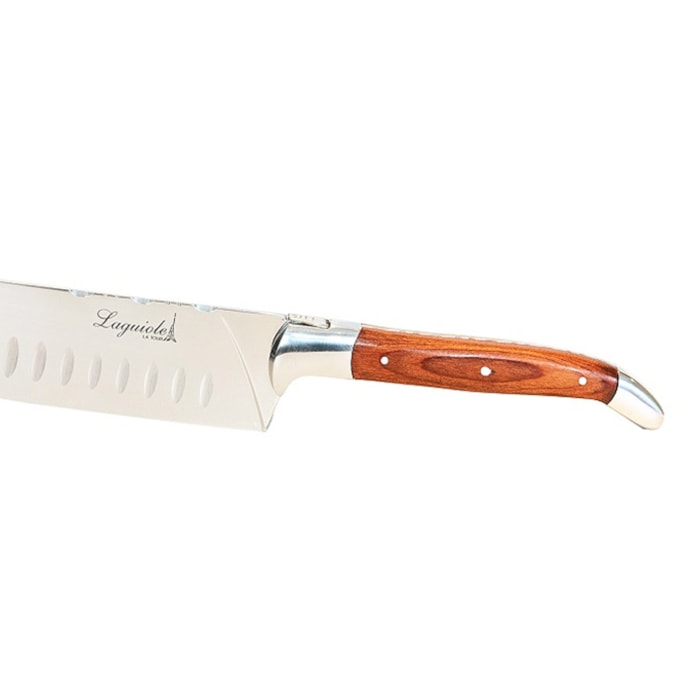 Faca do Santoku Ultra Premium em Inox e Madeira Laguiole La Tour - Madel Home