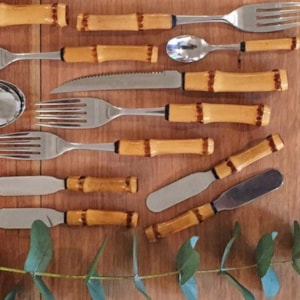 Faca para Manteiga Inox com Cabo Bambu Natural