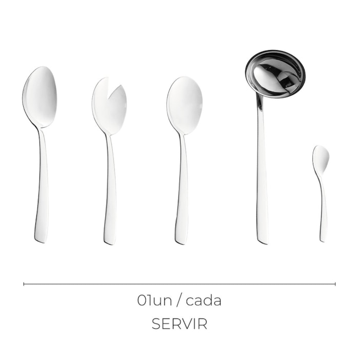 Faqueiro 101 Peças de Aço Inox sem Estojo London Wolff - Madel Home
