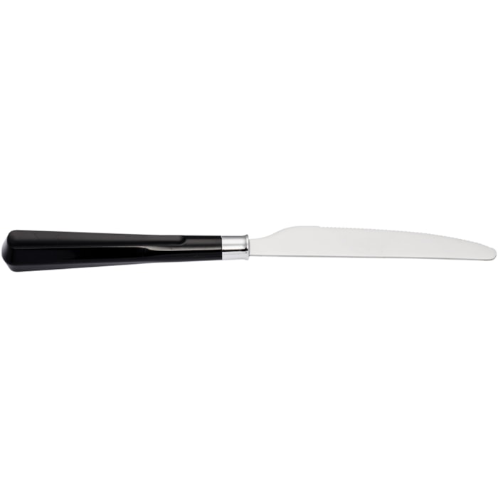 Faqueiro 24 Peças Inox com Cabo Preto - Madel Home