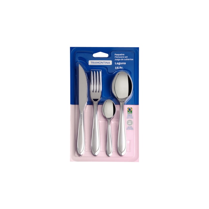 Faqueiro Laguna 16 Peças Aço Inox Facas Churrasco Tramontina - Madel Home