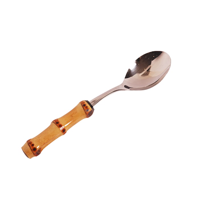 Faqueiro Mesa 18 Peças Inox com Cabo Bambu Natural - Madel Home