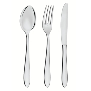 Faqueiro Satri 101 Peças Aço Inox Facas de Mesa Alto Brilho Tramontina